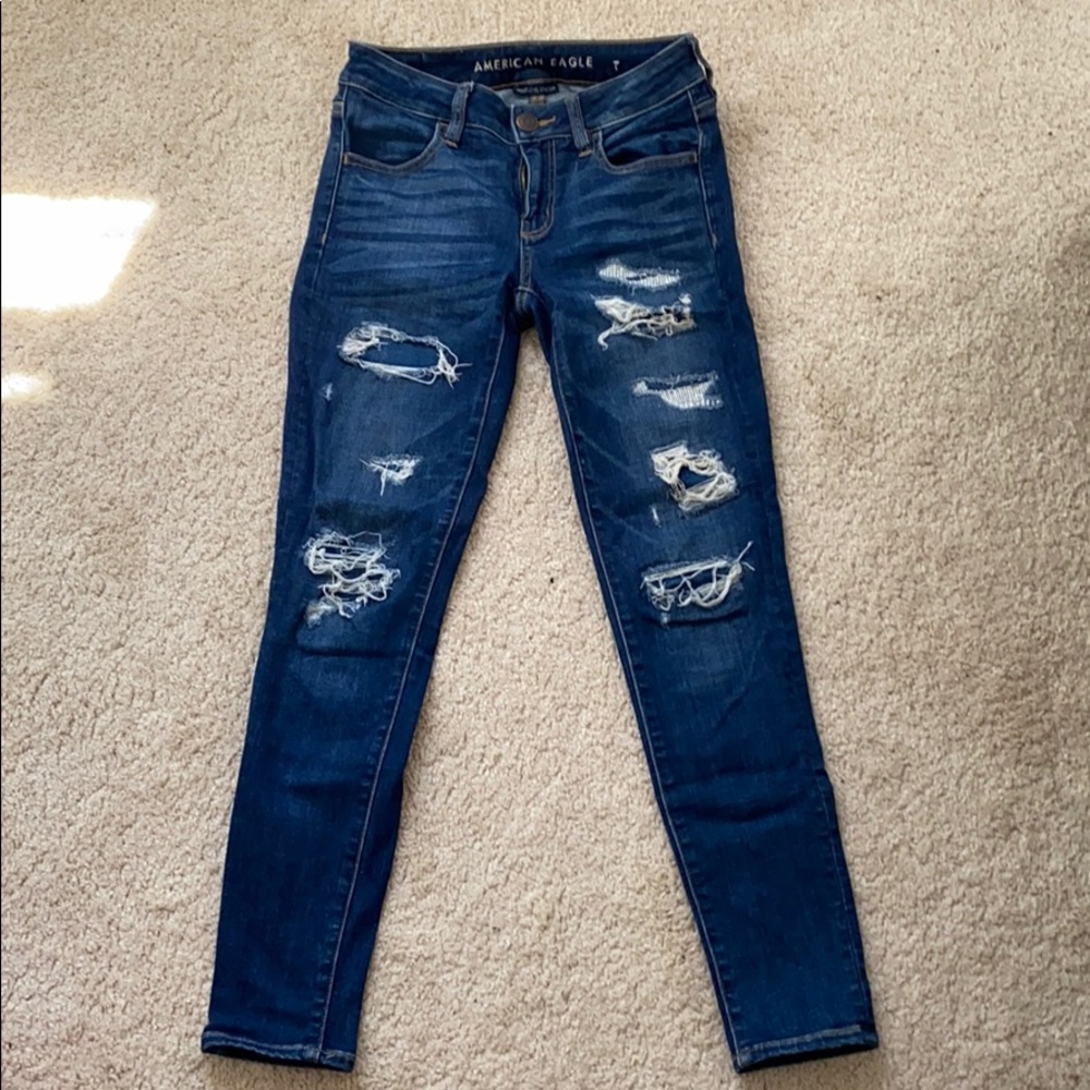 High Rise Distressed Jeggings
